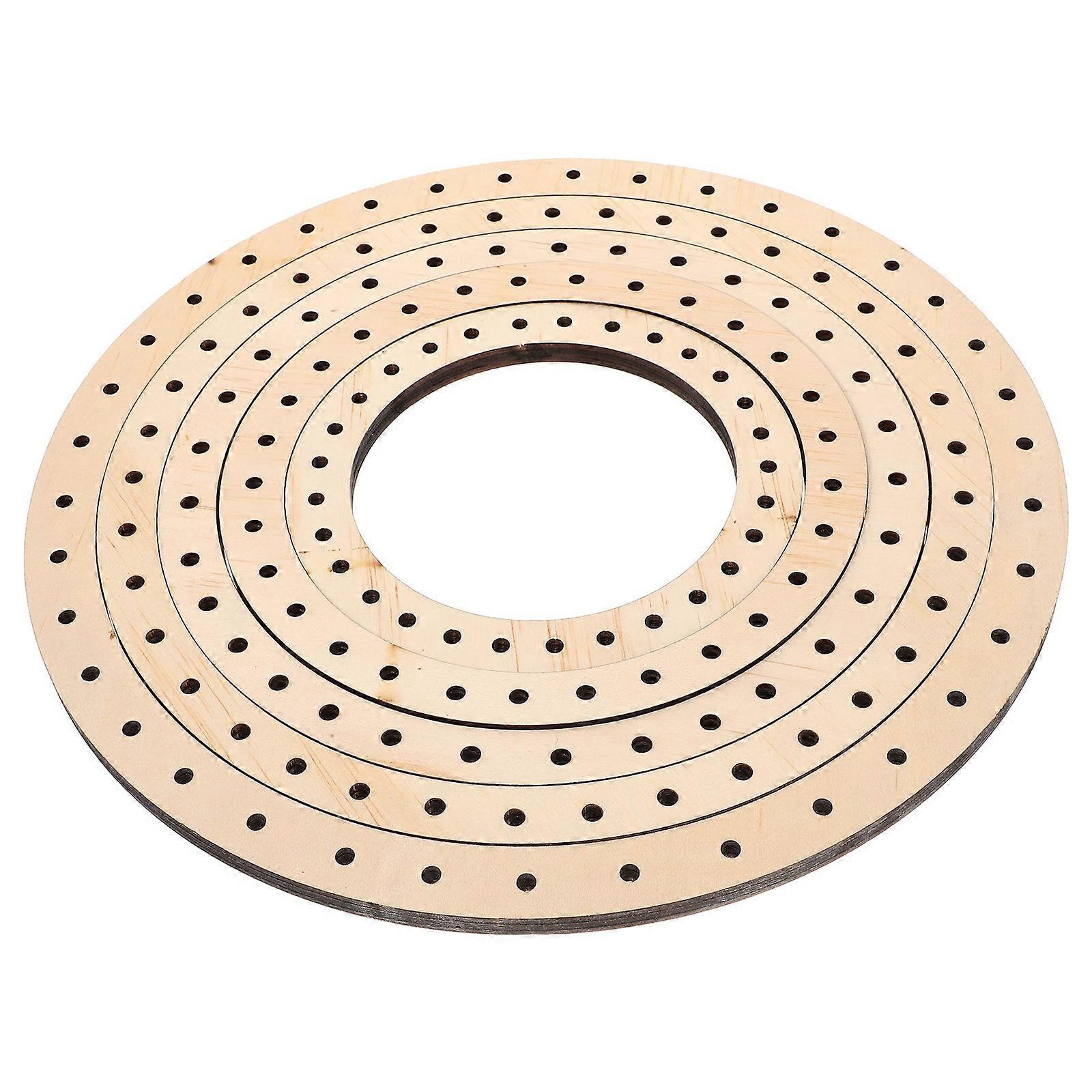 25 Pcs Classic Round Wooden Tapestry Base for Quilters and Sewers Perfect for DIY Crafts and Indoor Decoration in Beige