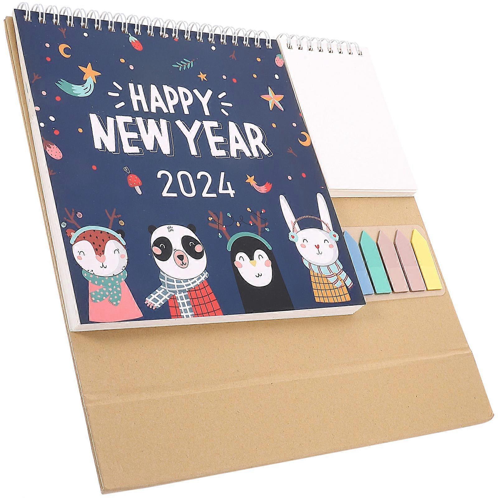 3Pcs Decorative Desk Calendar For Teachers Office Workers Schedule Planning Delicate Simple Style 25X18.8CM