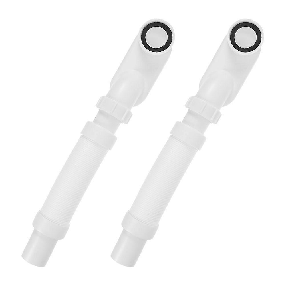 4Pcs Flexible Plastic Drain Pipe with Threaded Telescopic Design for Bathtub
