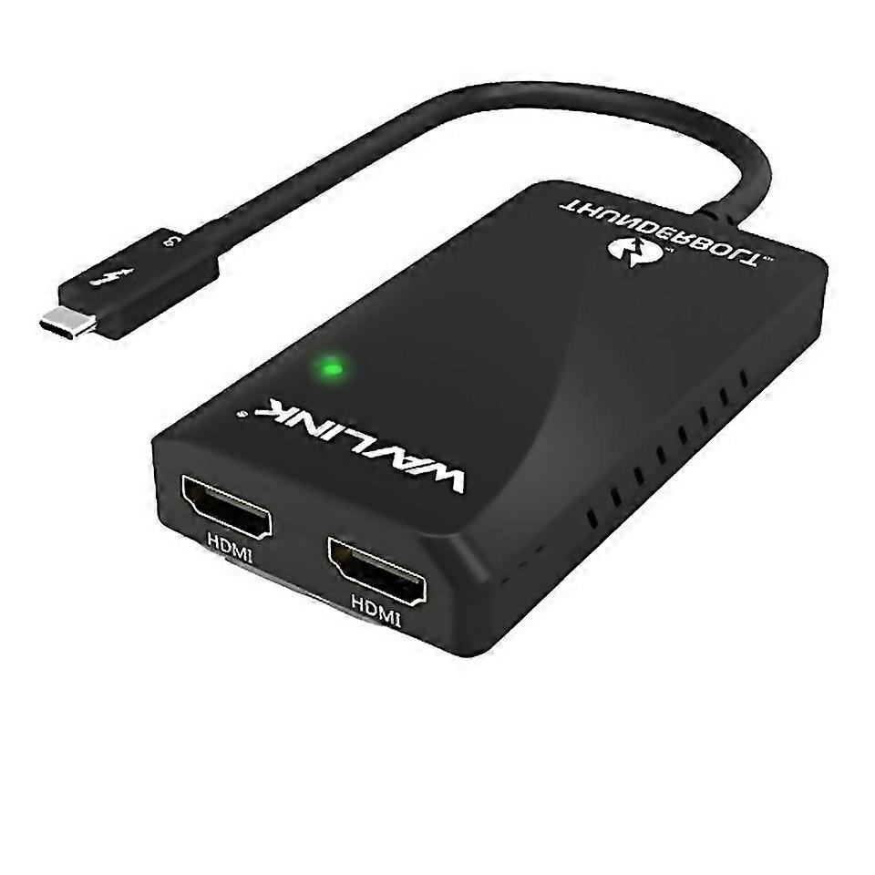 Adaptateur répartiteur multi-écrans Wavlink Wluta01h Type-C Thunderbolt 3 vers double HDMI