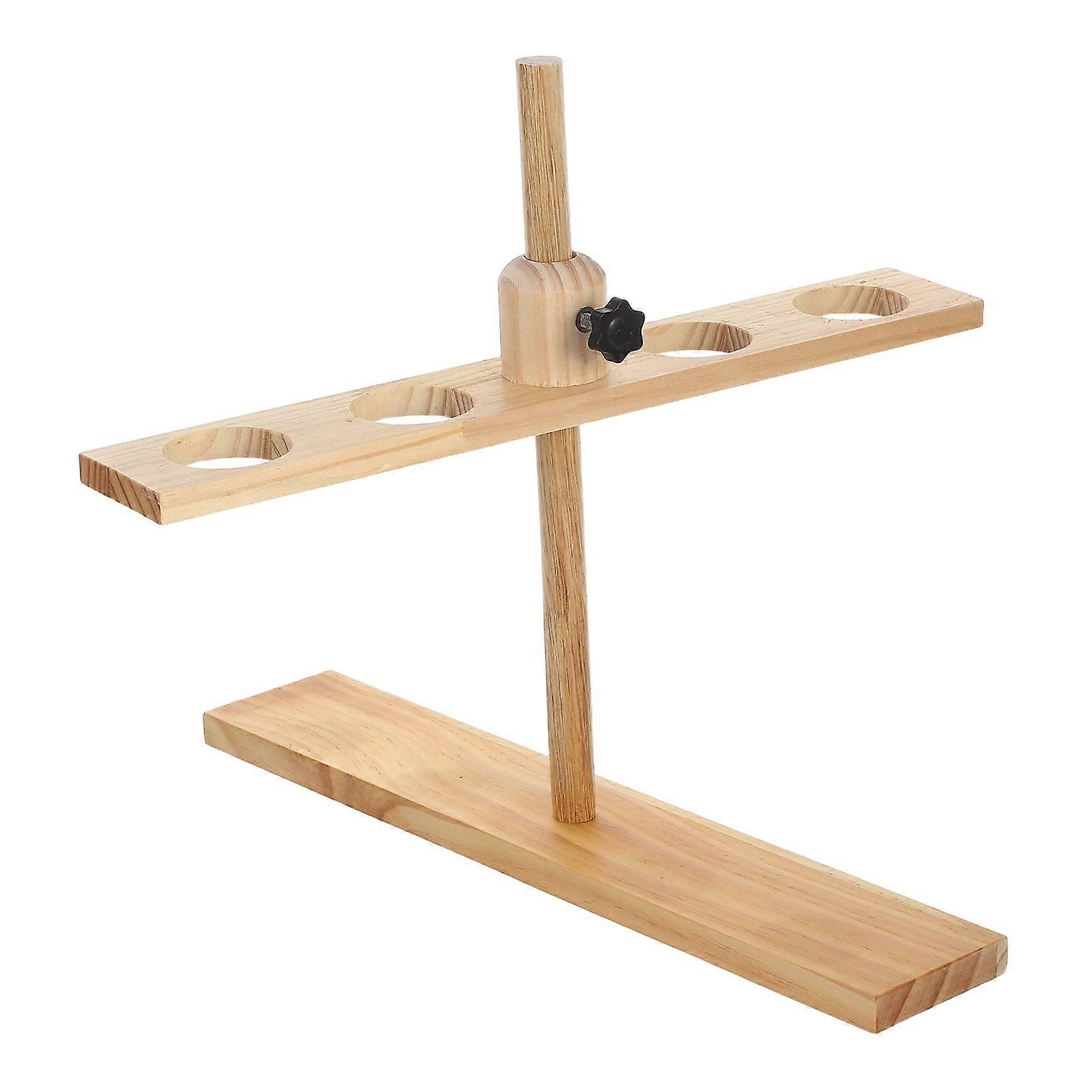 Funnel Stand Wooden Chemistry Lab Holder for Experiments 2Pcs Adjustable