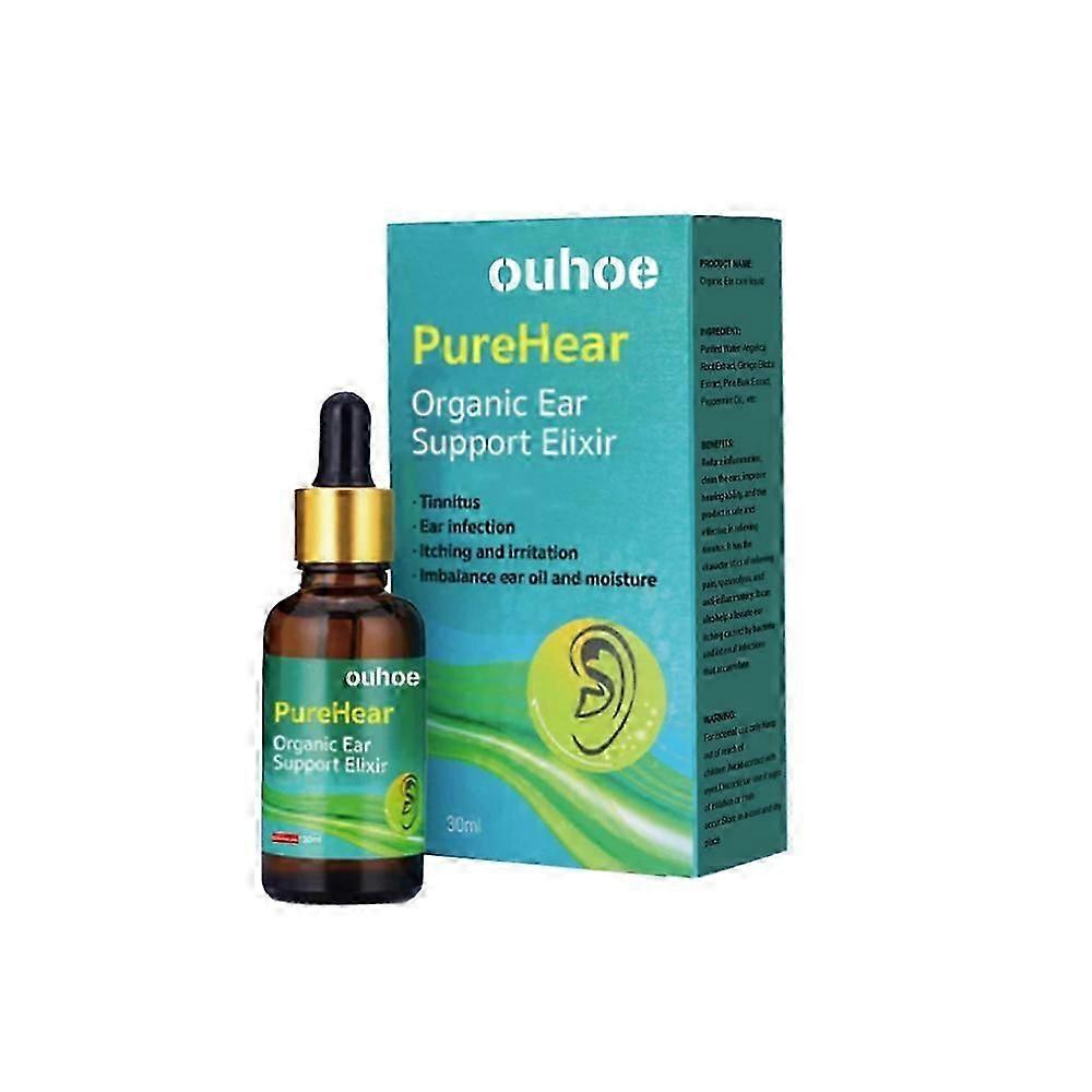 Purehear Organic Ear Support Elixir, produkty naturalne Organiczny olejek do uszu