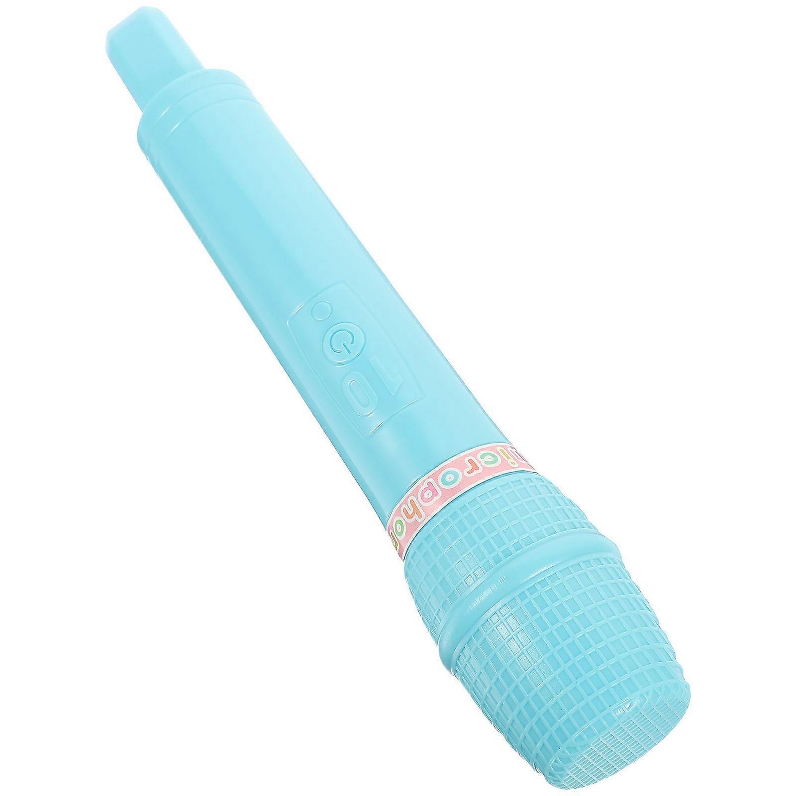 Kids Pretend Play Toy Toddler Microphone for Performance 2Pcs Blue Model