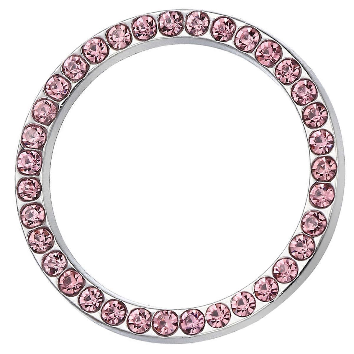 Pink Car Engine Decoration Ring Crystal Bling for 3Pcs Auto Accessories