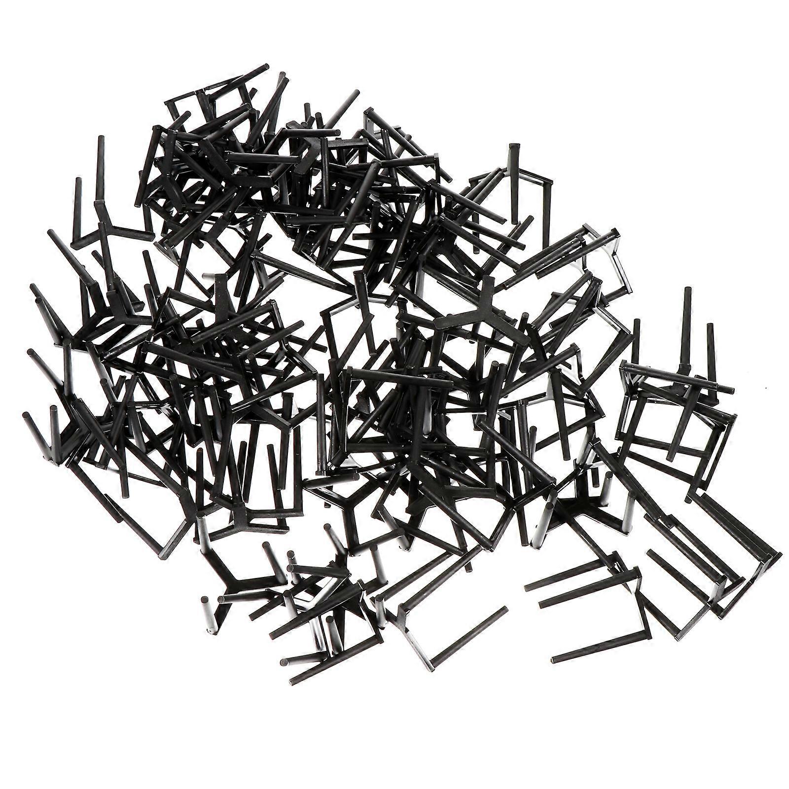 100Pcs Pizza Stand Tripod for Pizza Support Made of Black Plastic