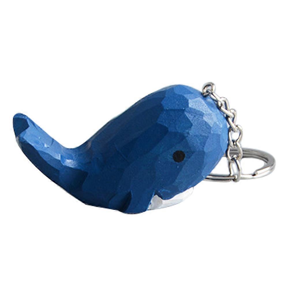 5Pcs Whale Keychain Wooden Cute Design Car Keys Decoration Whale Shape Daily Use Bag Keychains