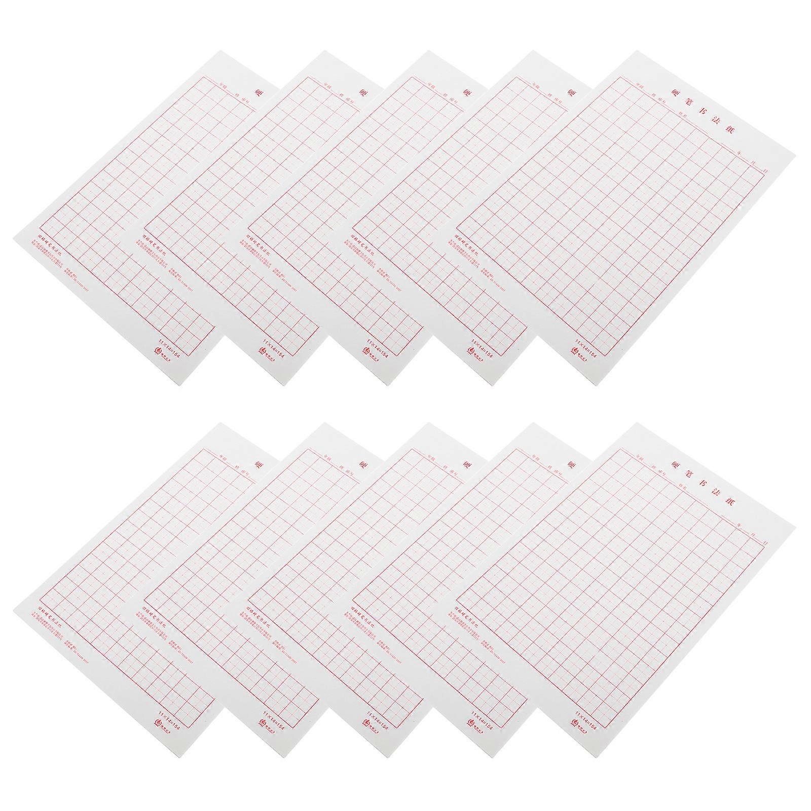 Student Beginners Calligraphy Practice Paper 10Pcs Smooth Writing Sheets Perfect For Home Education And Daily Practice