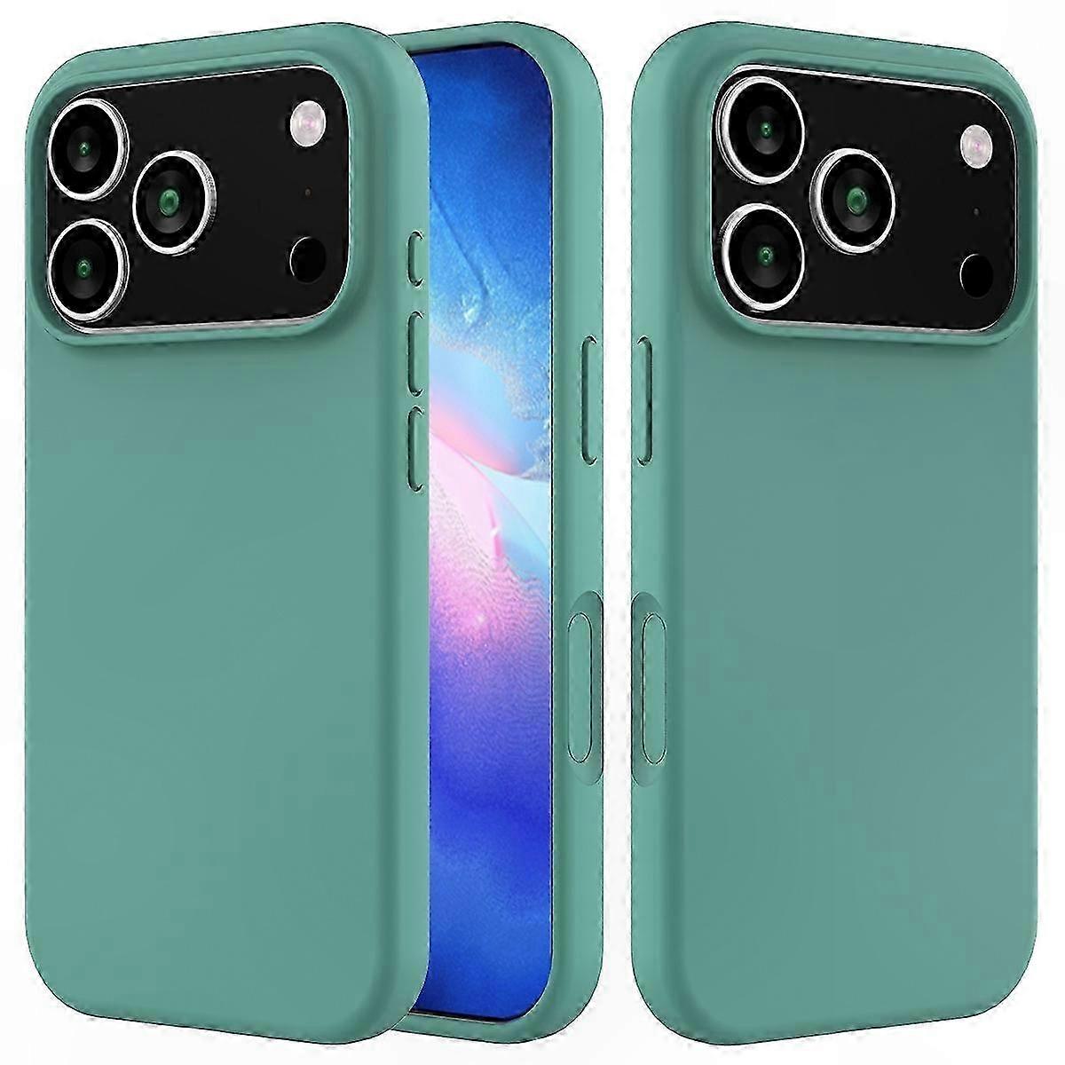 Silicone Protective Case for Advanced Phone Models - Soft Lined, Drop Resistant, Green Back Cover