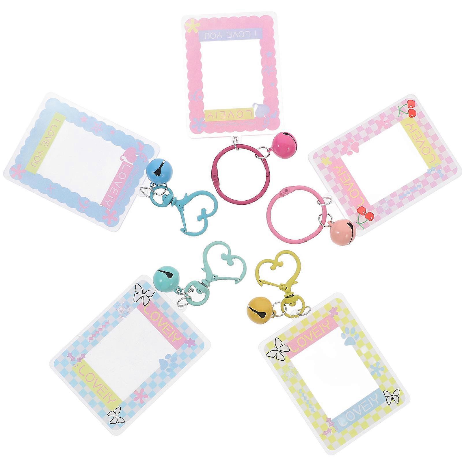 10Pcs Photo Frame Shaped Keychains Decorative Small Keychains for DIY Use