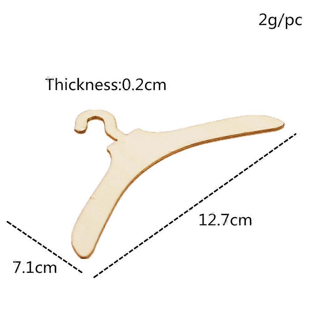 Wooden Clothes Hanger Doll Coat Organizer Function 10Pcs