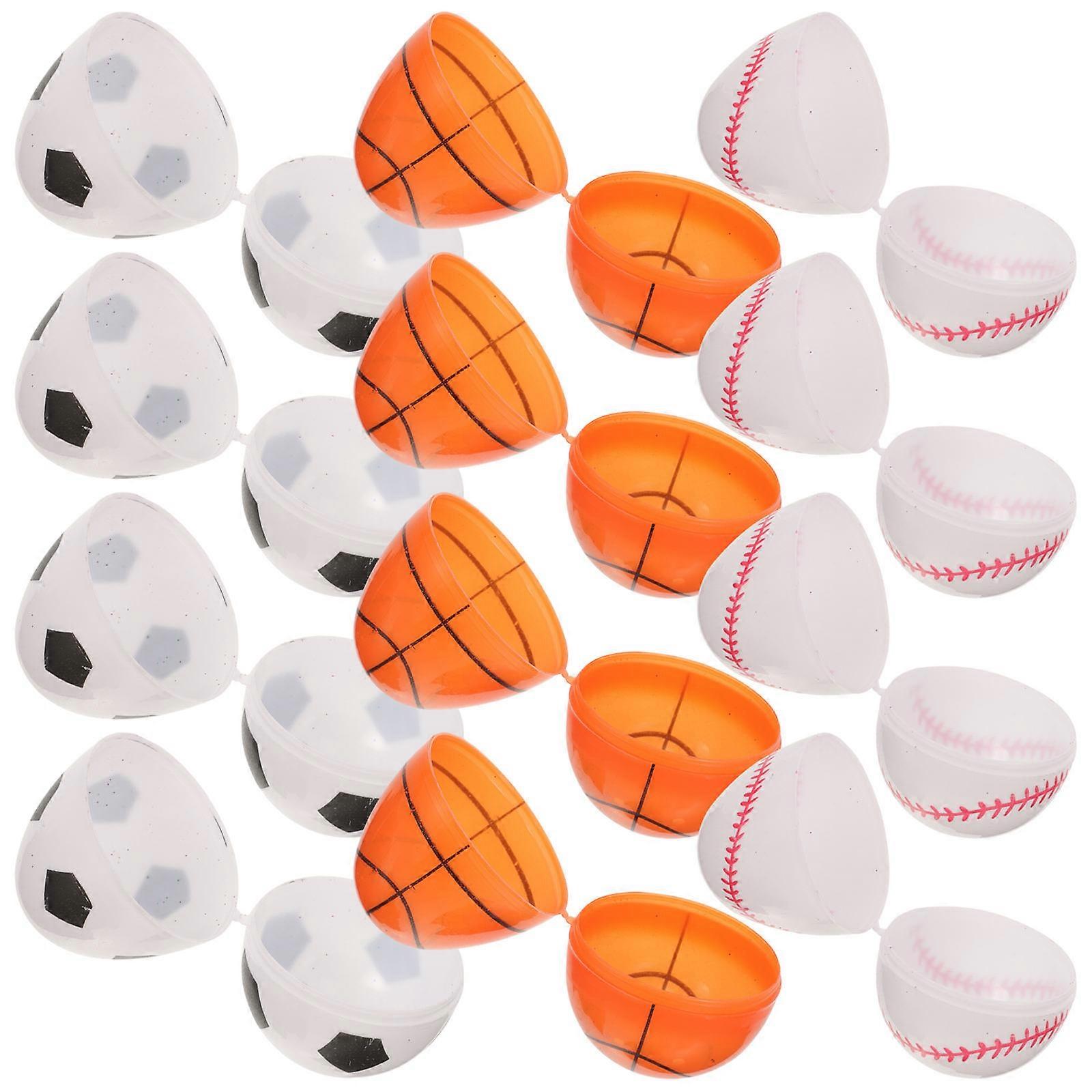 Easter Candy Storage Eggs Openable Easter Sport Egg Box for Party 24Pcs