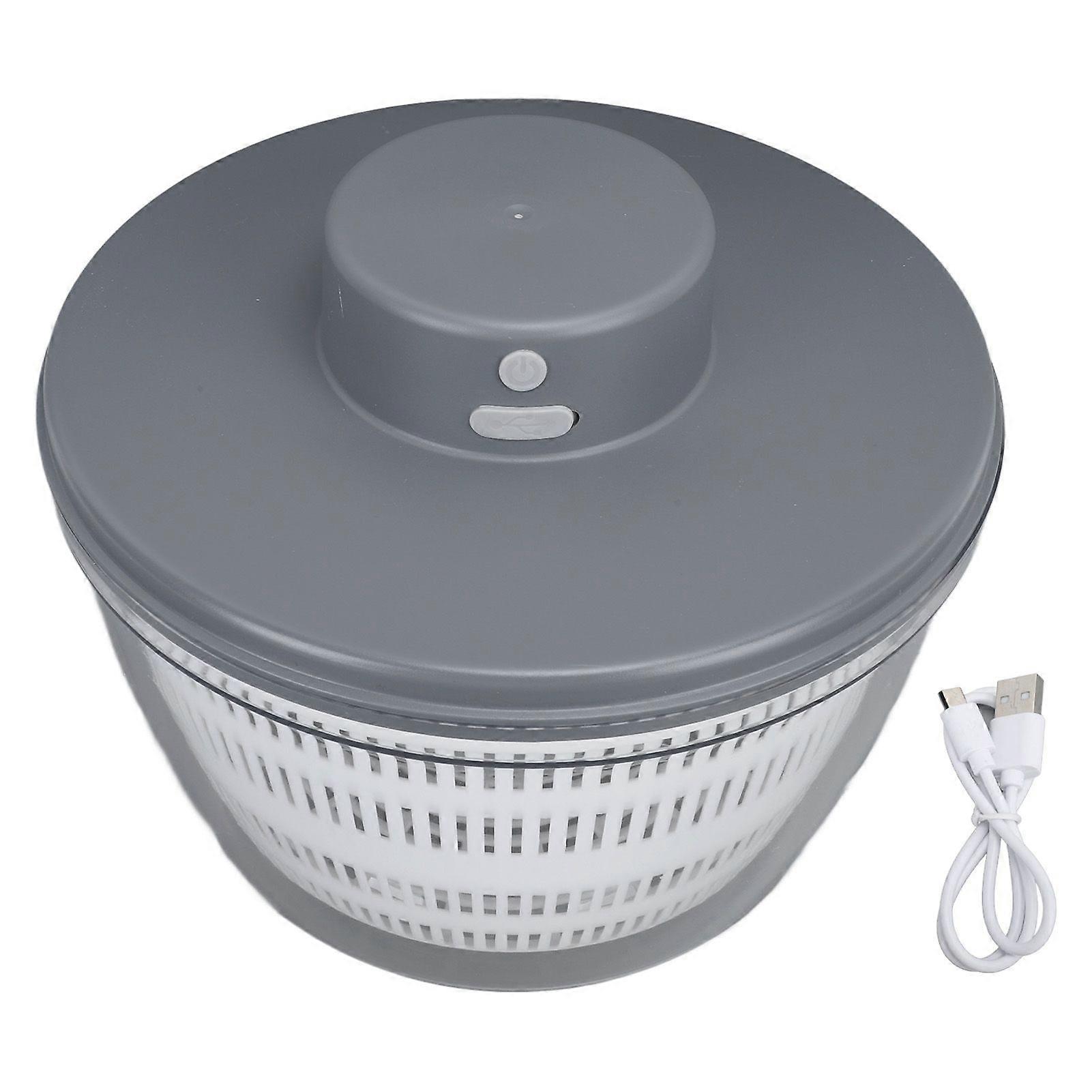 Vegetable Washing Machine Efficient Reliable Multifunctional Durable Fruit Spinner Dryer for Home Kitchen Gray