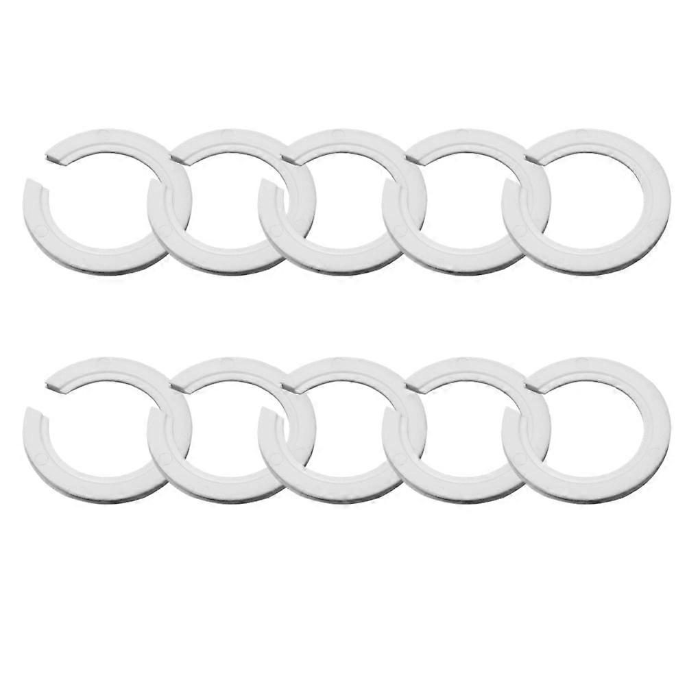10Pc E27 Convert to E14 Lampshade Lamp Light Fix Ring Adapter Washer Transverter E27 E14 Lamp Shade Retaining Ring (White)