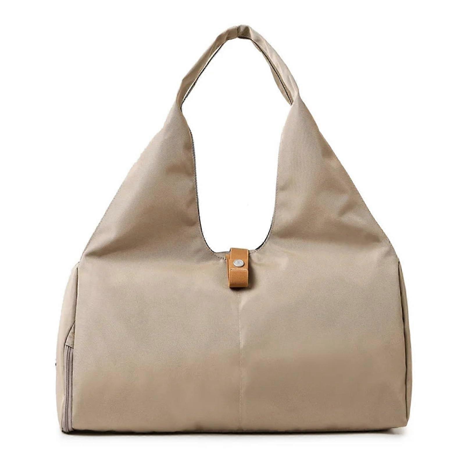 Yoga Mat Pad Bag Women's Shoulder Bag For Gym Travel Fitness Khaki Dry Wet Storage Tote