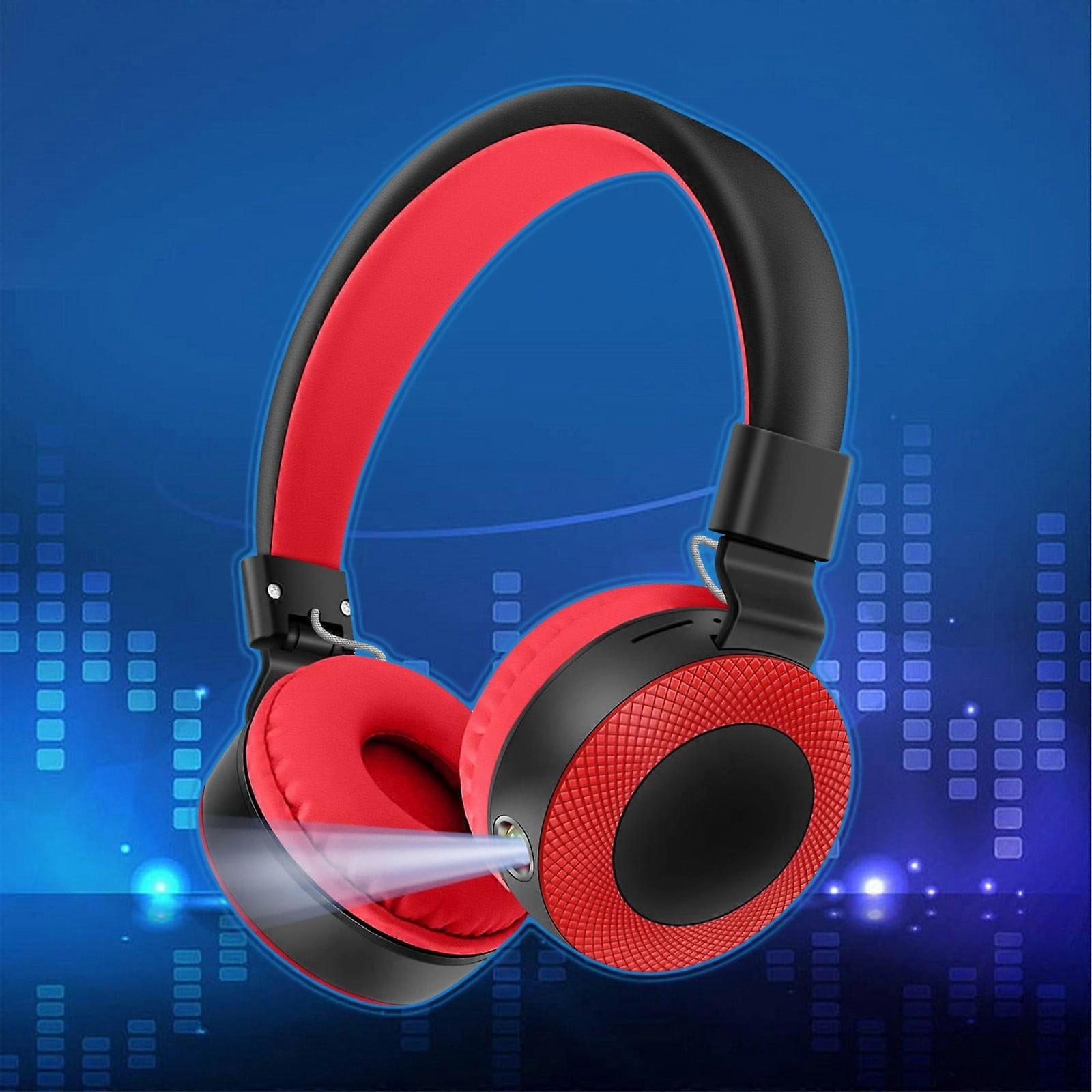 Jacenvly 2024 Wireless Bluetooth Over-Ear Headphones with Light, Mic, Noise Cancelling, 8H Use, Foldable