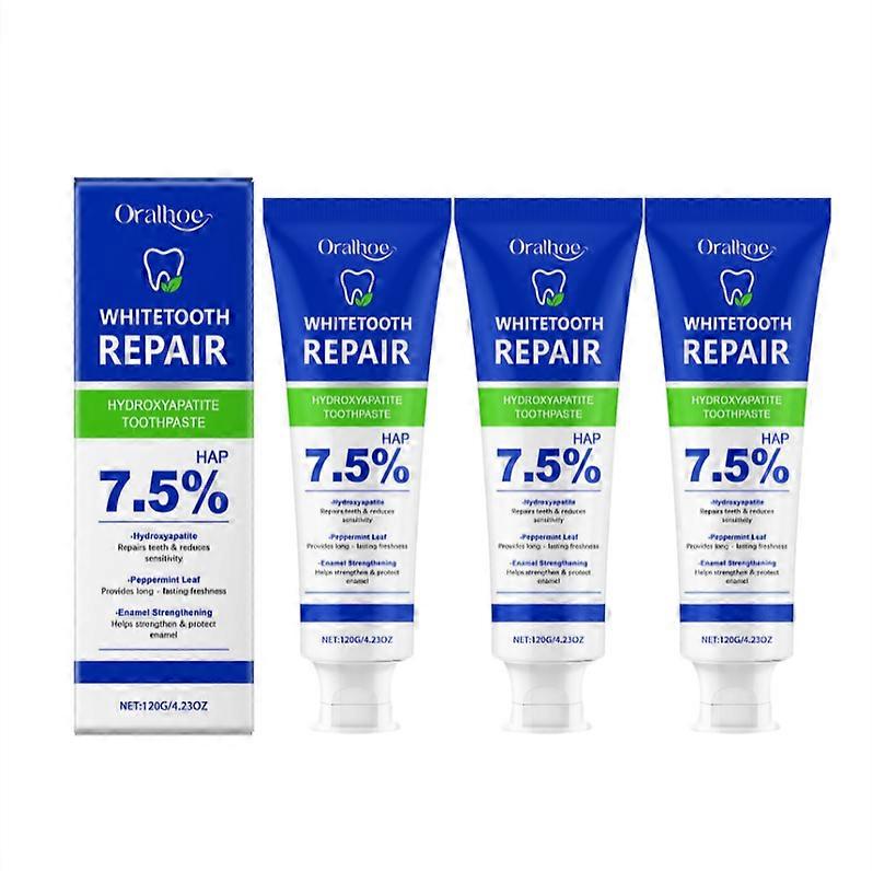 1-3x Hydroxyapatite Toothpaste, Fluoride-Free Toothpaste