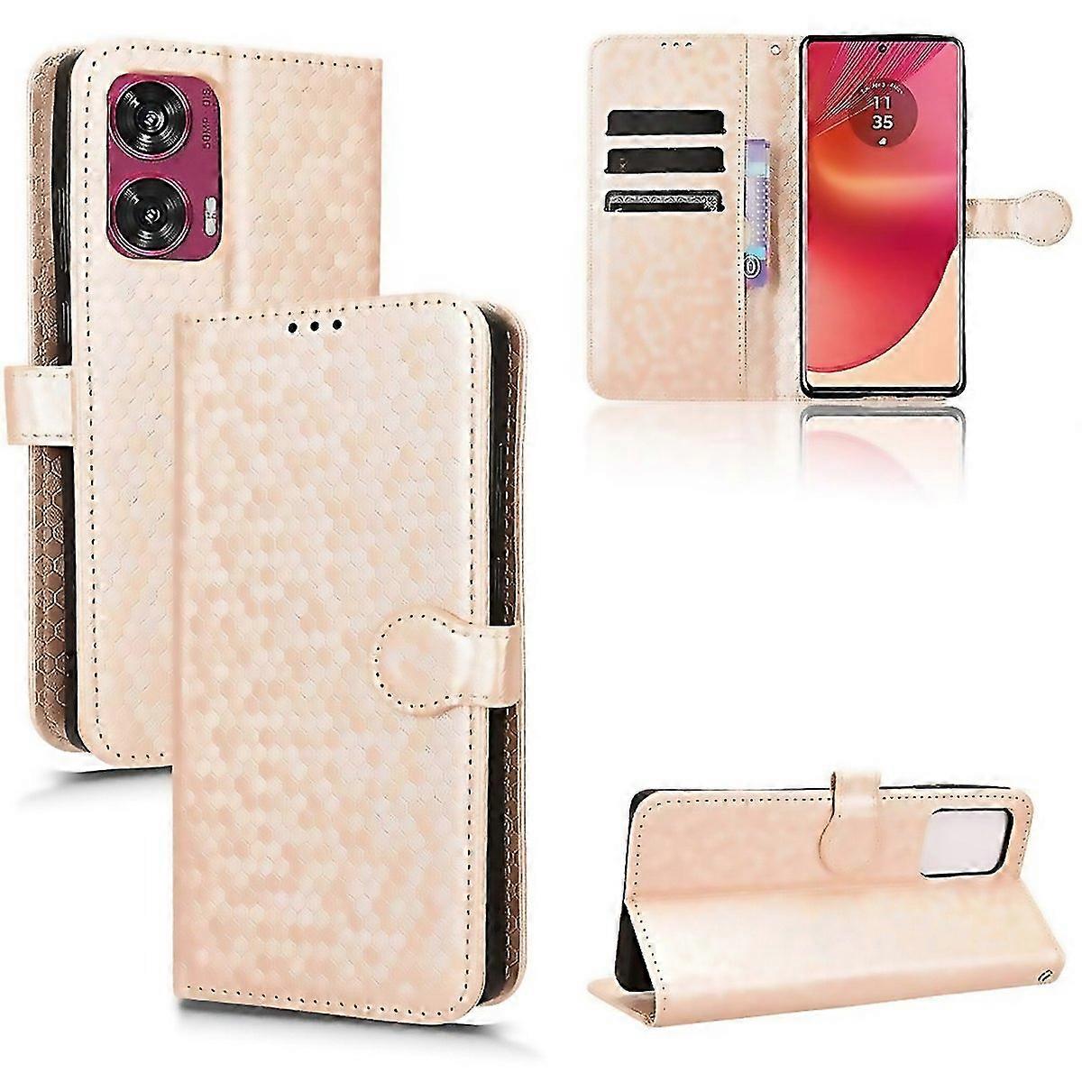 For Honeycomb Dot Texture Leather Phone Easy To Clean And Maintain
