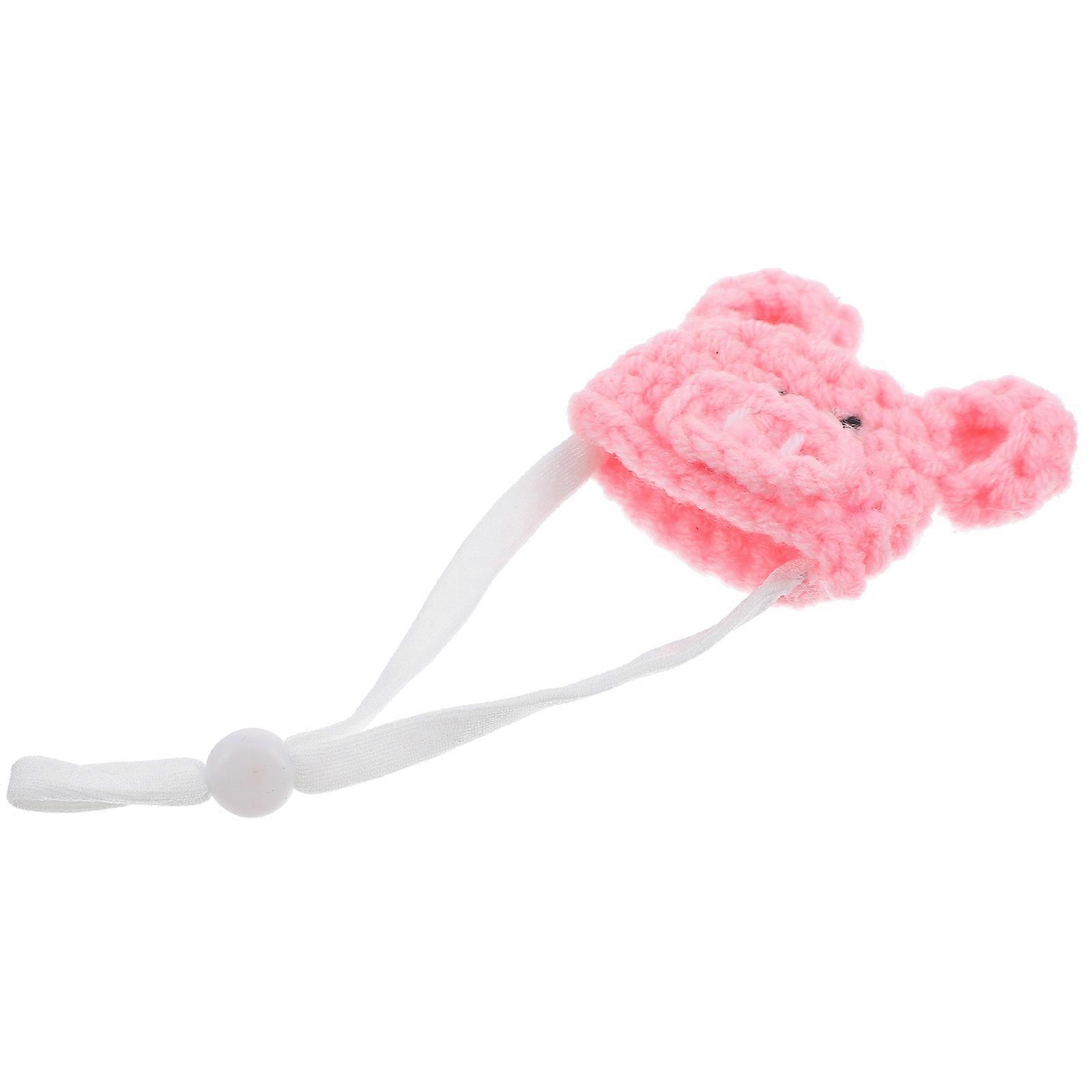 4Pcs Adjustable Small Pet Hat for Decoration Woolen Yarn Hamster Hat