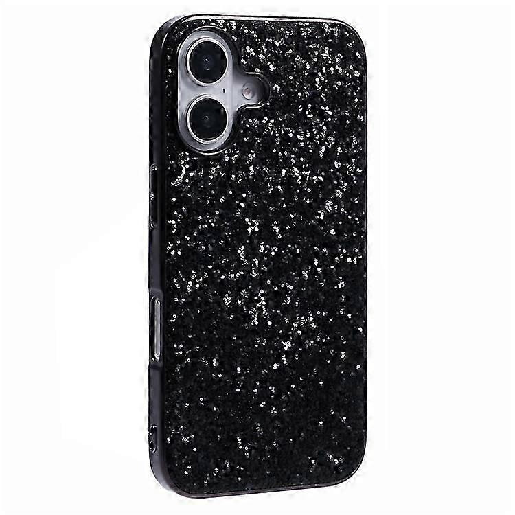 Compatible For iPhone 16 Case TPU + PC Sparkling Glitter Phone Back Cover