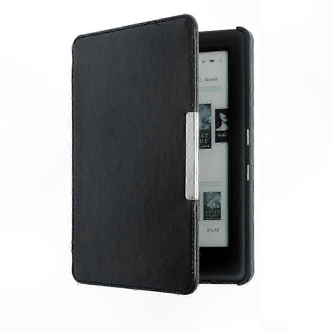 Magnetic Auto Sleep Cover for 6.0" eReader - Ultra Thin Hard Shell Case (Black)