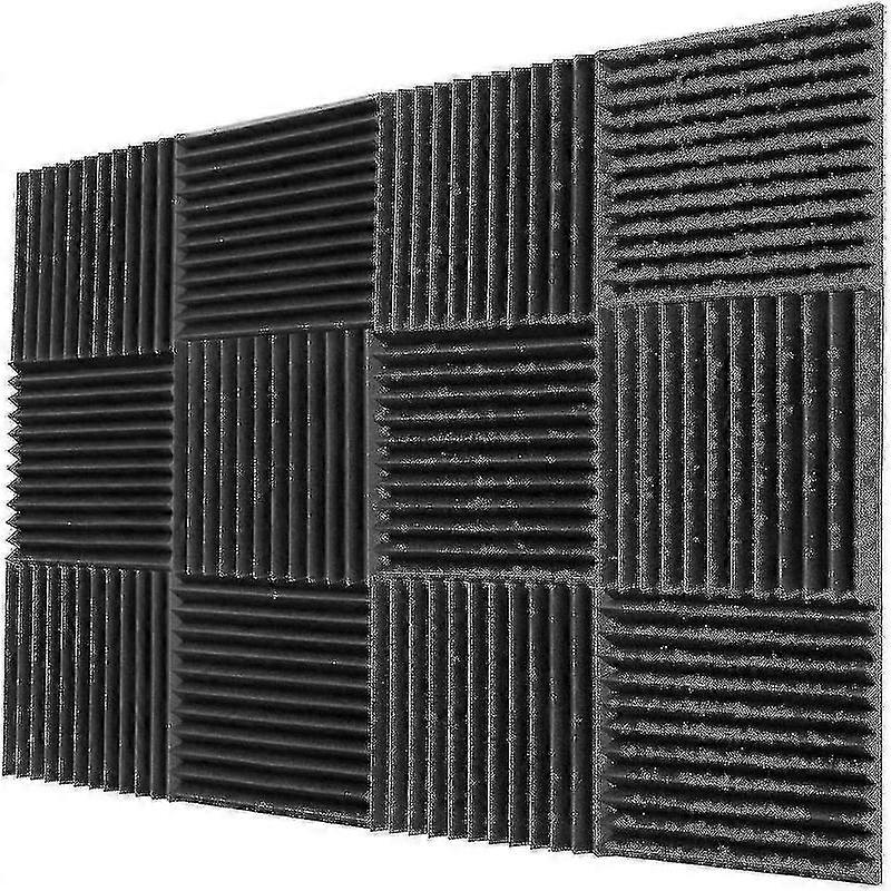 Ktvバー防音スタジオウェッジ用12個300x300x25mm音響フォーム遮音パネル