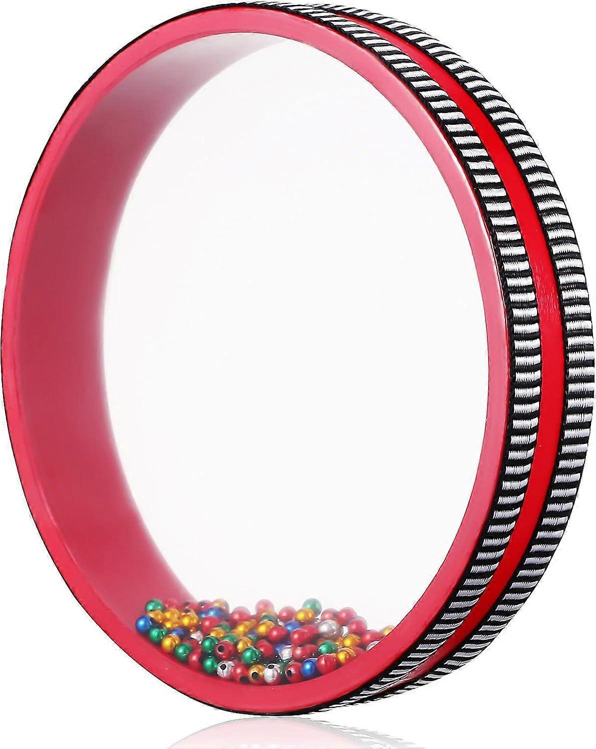 Wave Bead Ocean Drum Portable Percussion Instrument for Adults and Create Relaxing Ocean Sounds with Metal Beads for Beginners and Music Lovers