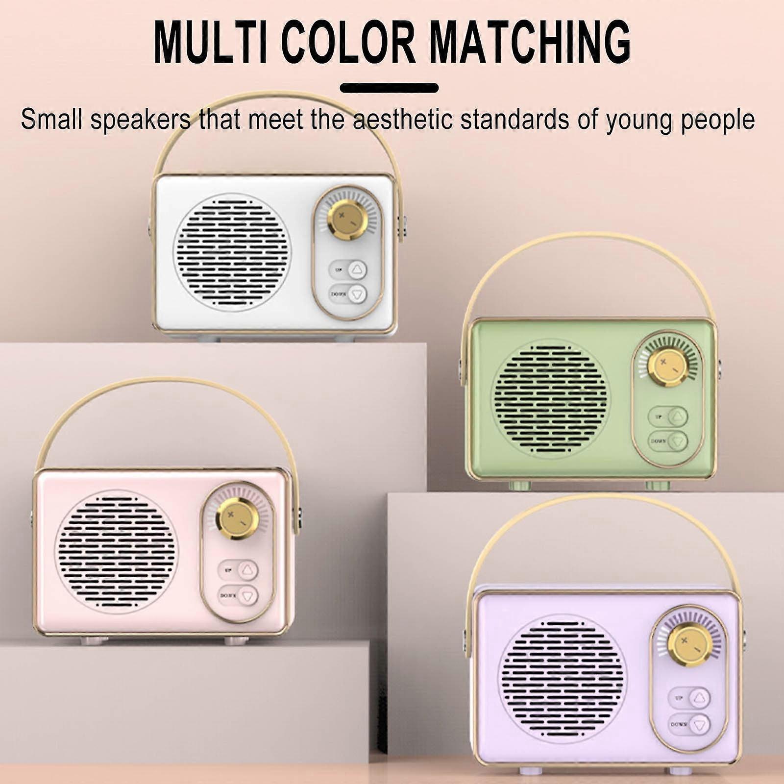 Jacenvly Mother's Day Clearance Wireless Retro Bluetooth Speaker Outdoor Plug-In U Disc Audio Mini Portable Bluetooth Speaker Computer Audio