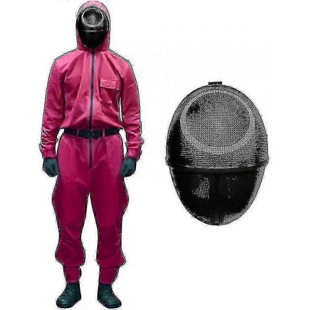 Squid Game Character Jumpsuit Costume with Mask for Halloween