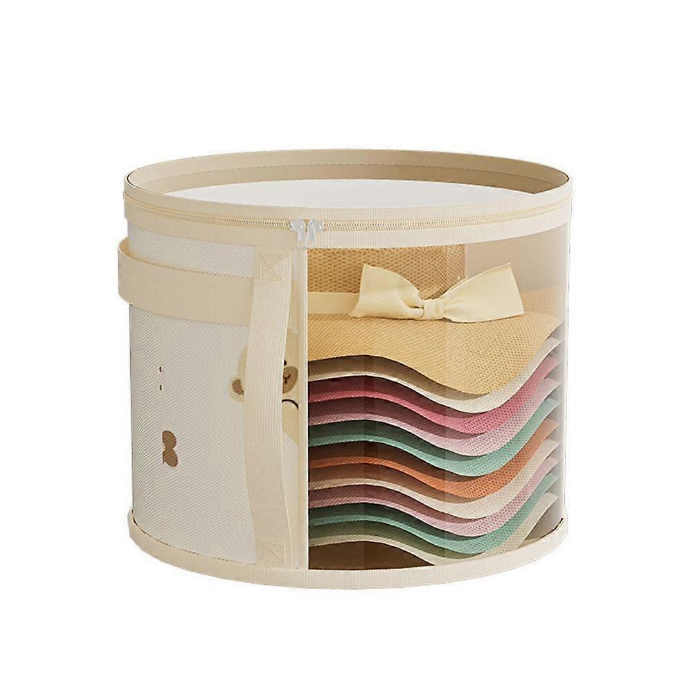 Portable Hat Storage Bucket with Clear Window Moisture and dust prevention