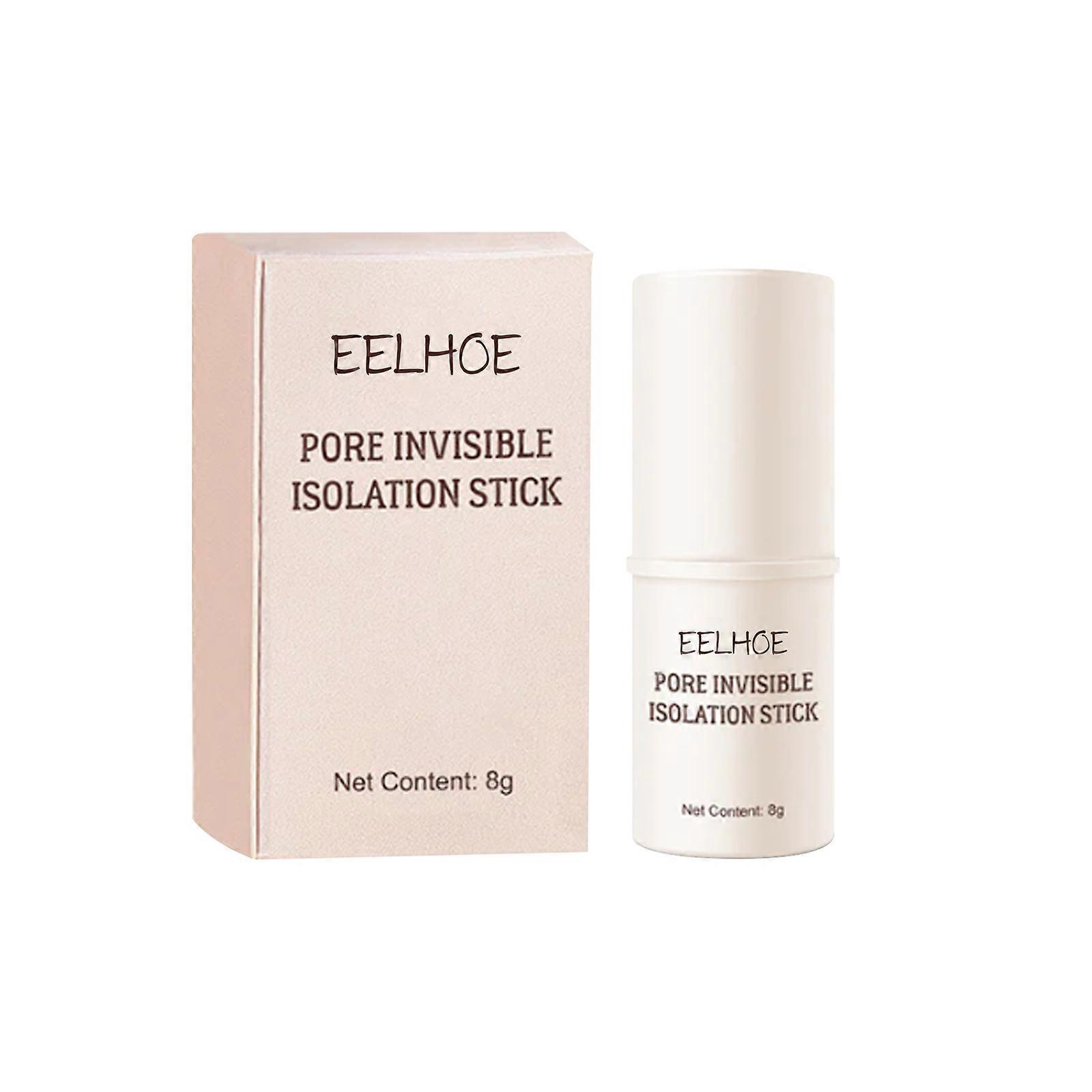 EELHOE Pore Stick, Skin Tone Even Moisturizing Invisible Pores Concealer Waterproof Perspirant Silky Smooth Without Removing Makeup