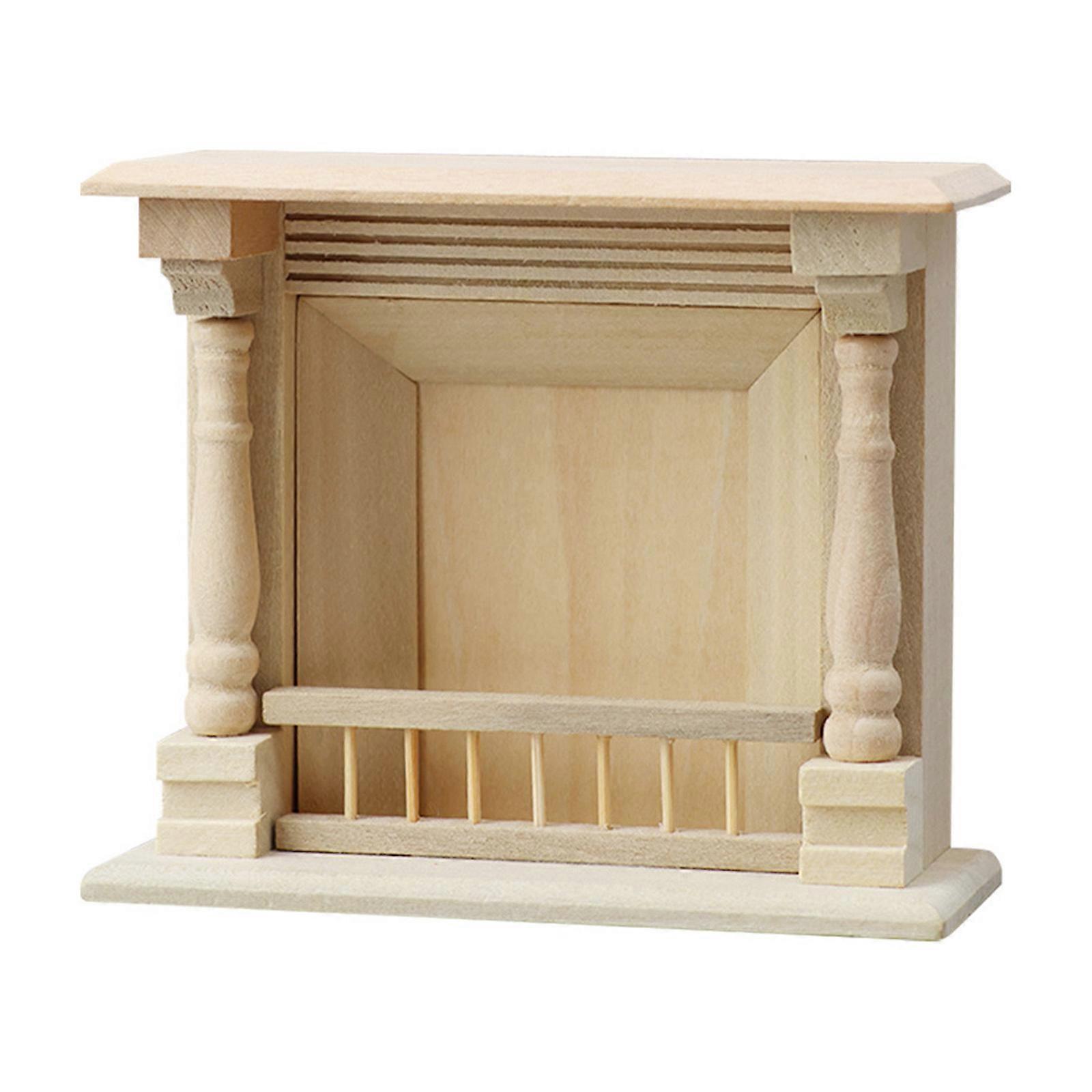 1/12 Scale Miniature Mantelpiece Unpainted for Dollhouses Decoration and Craft Project Enthusiasts with Realistic Designs Multicolor