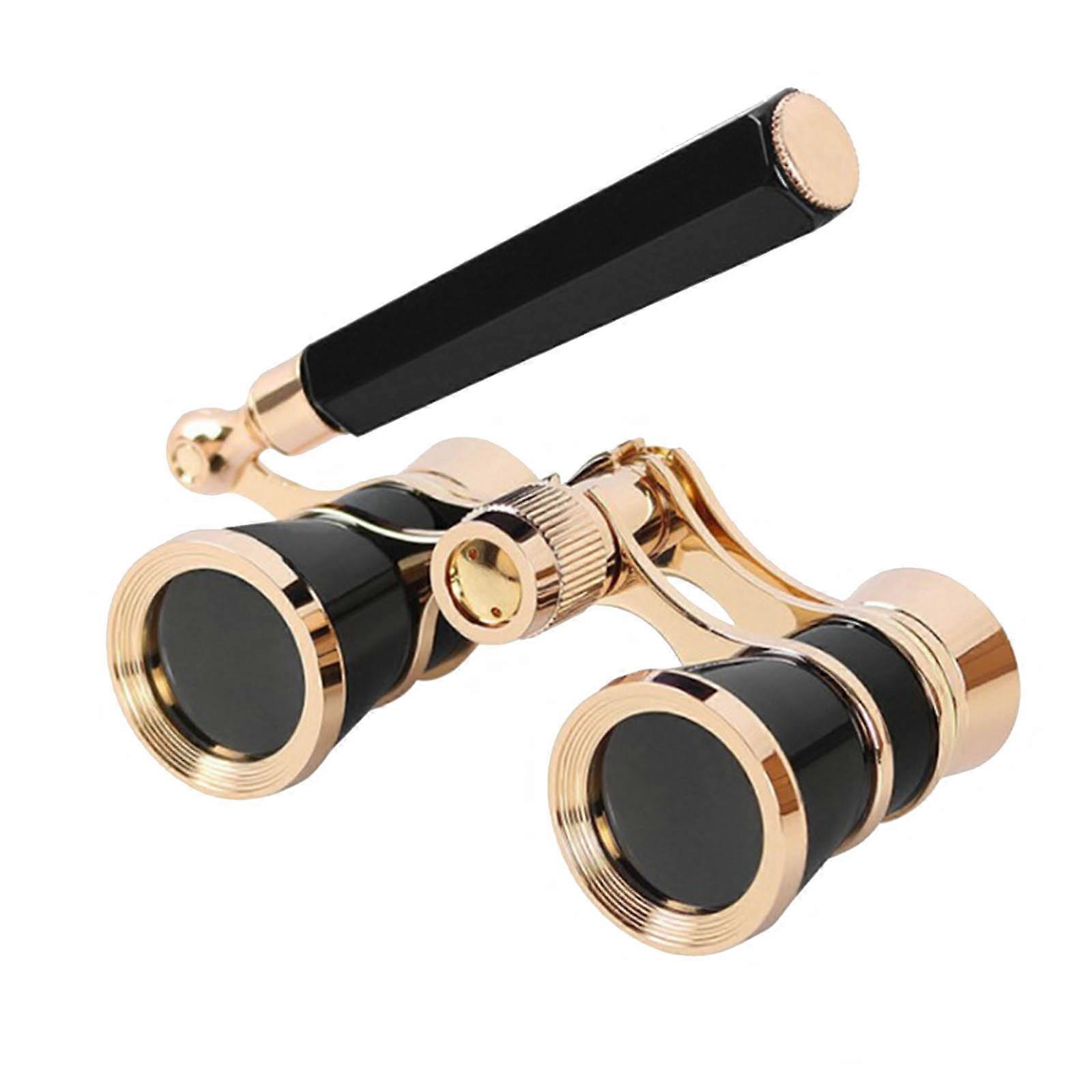 Foldable Theater Telescope Gold Plated Chain Strap Compacts Body for Cinemas and Live Performances Multicolor