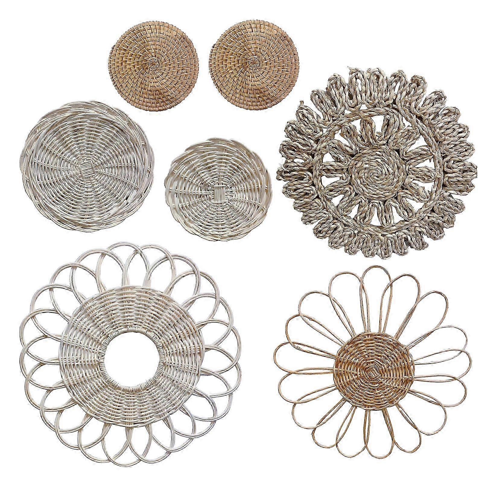 Ensemble de décoration murale d’algues en rotin tissé à la main - Scandinavian Home Ornaments