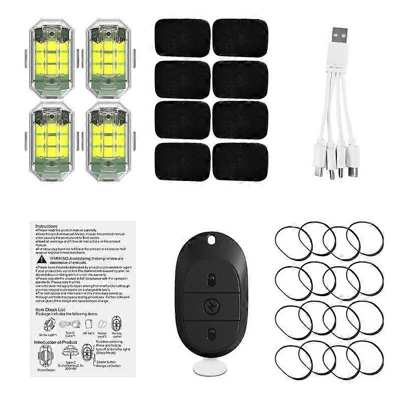 M3 Motorcycle Bicycle Drone Strobe Light Waterproof Wireless Remote Control Anti-Tailgating Light