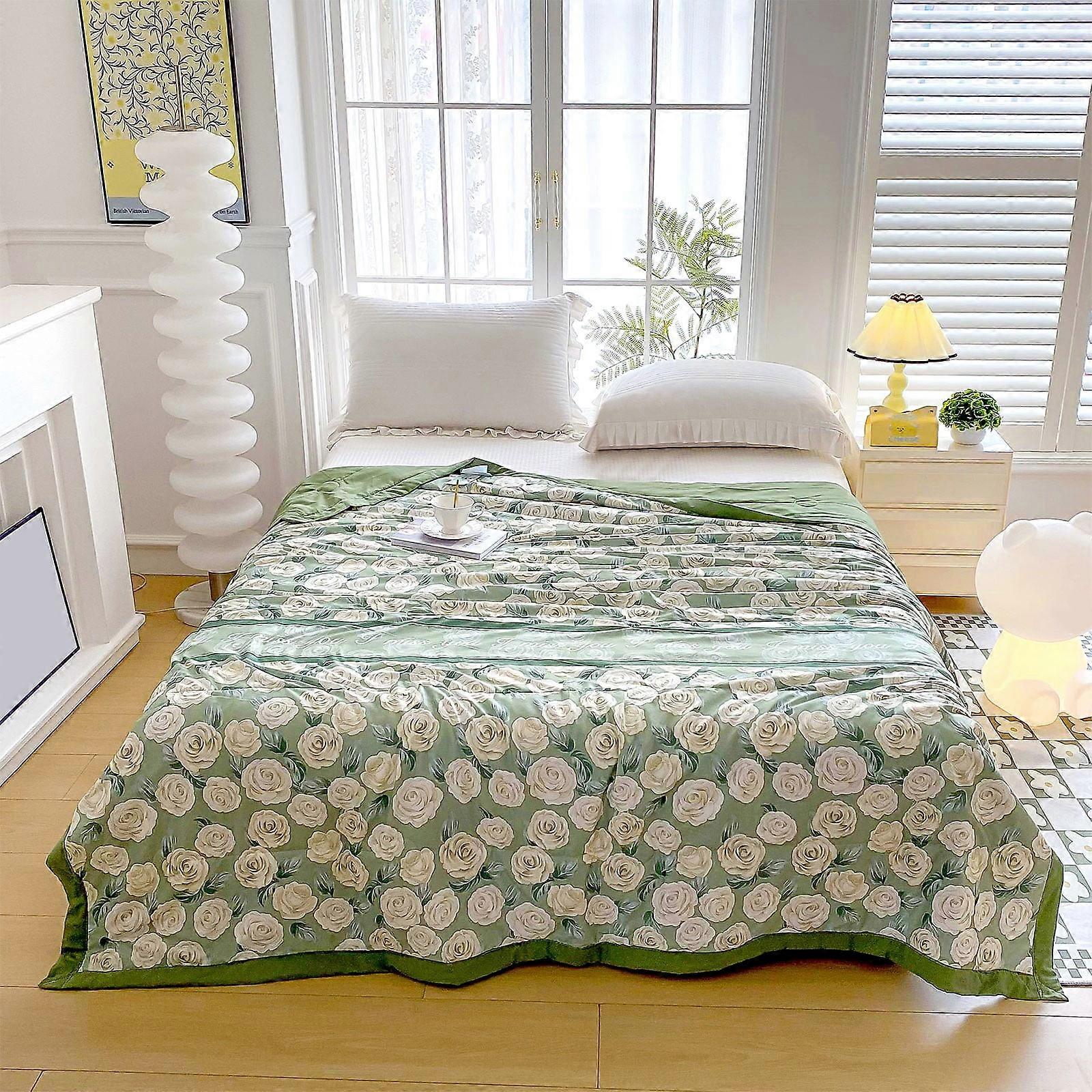 Summer Washed Conditioned Quilt - Cool, Thin, Machine Washable - for Student Dorm or Bedroom - Blankets & Throws
