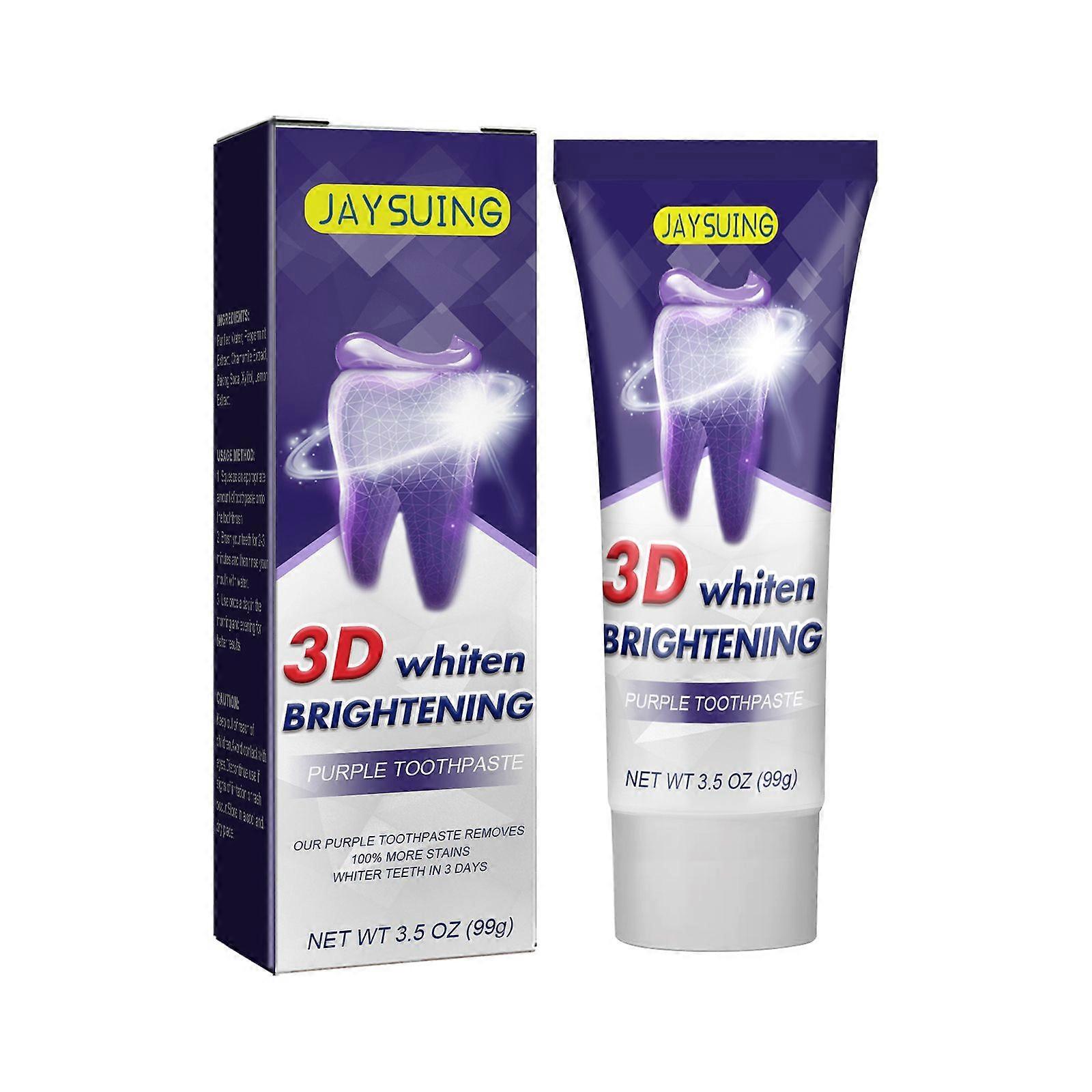 Teeth Whitening Purple Toothpaste Contains Mint Extract