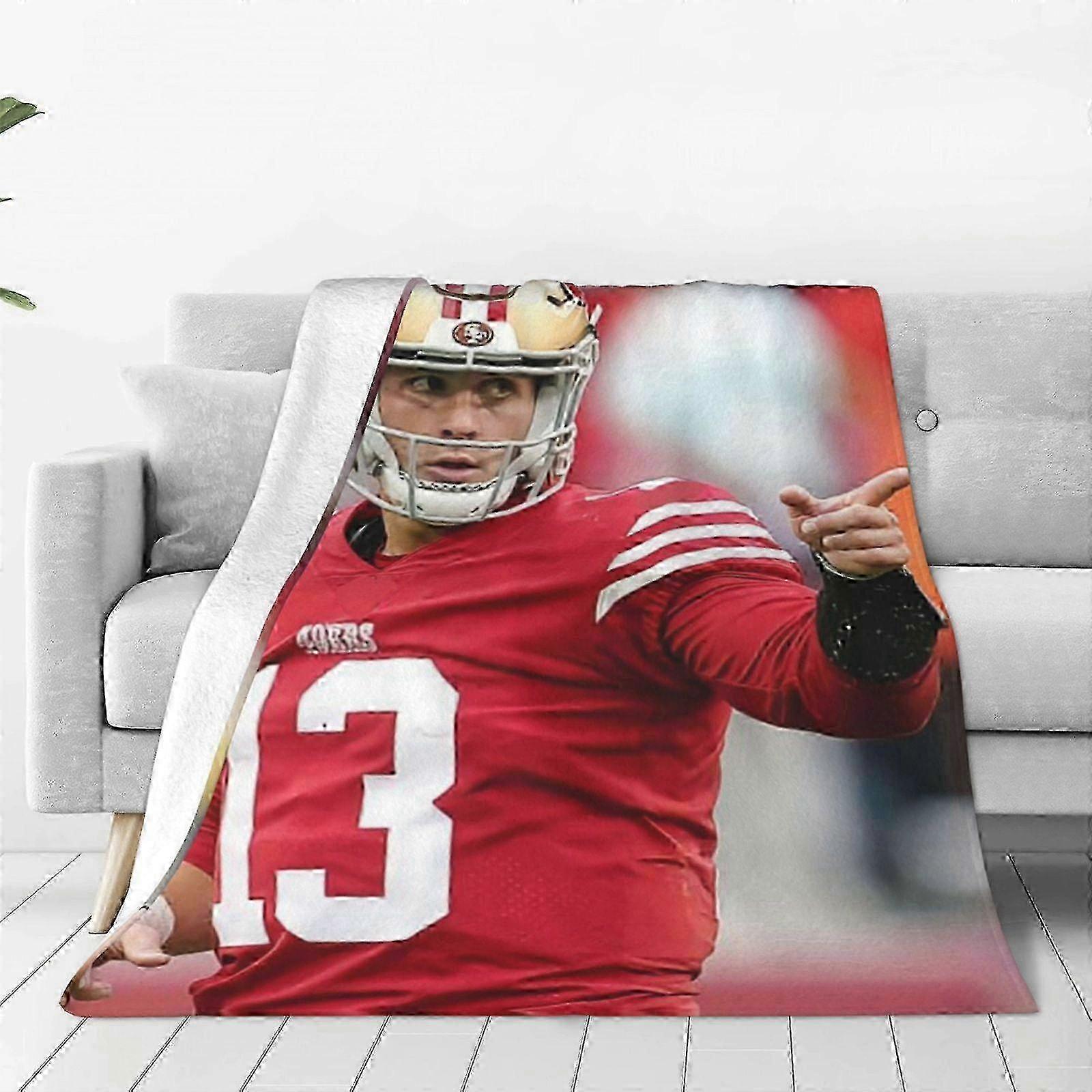 SF #13 Brock Purdy Blanket 50&quot;X44&quot;,Throw Blankets Flannel Sleep Cozy Lightweight Ultra-Soft Micro Blankets For-KDE35815