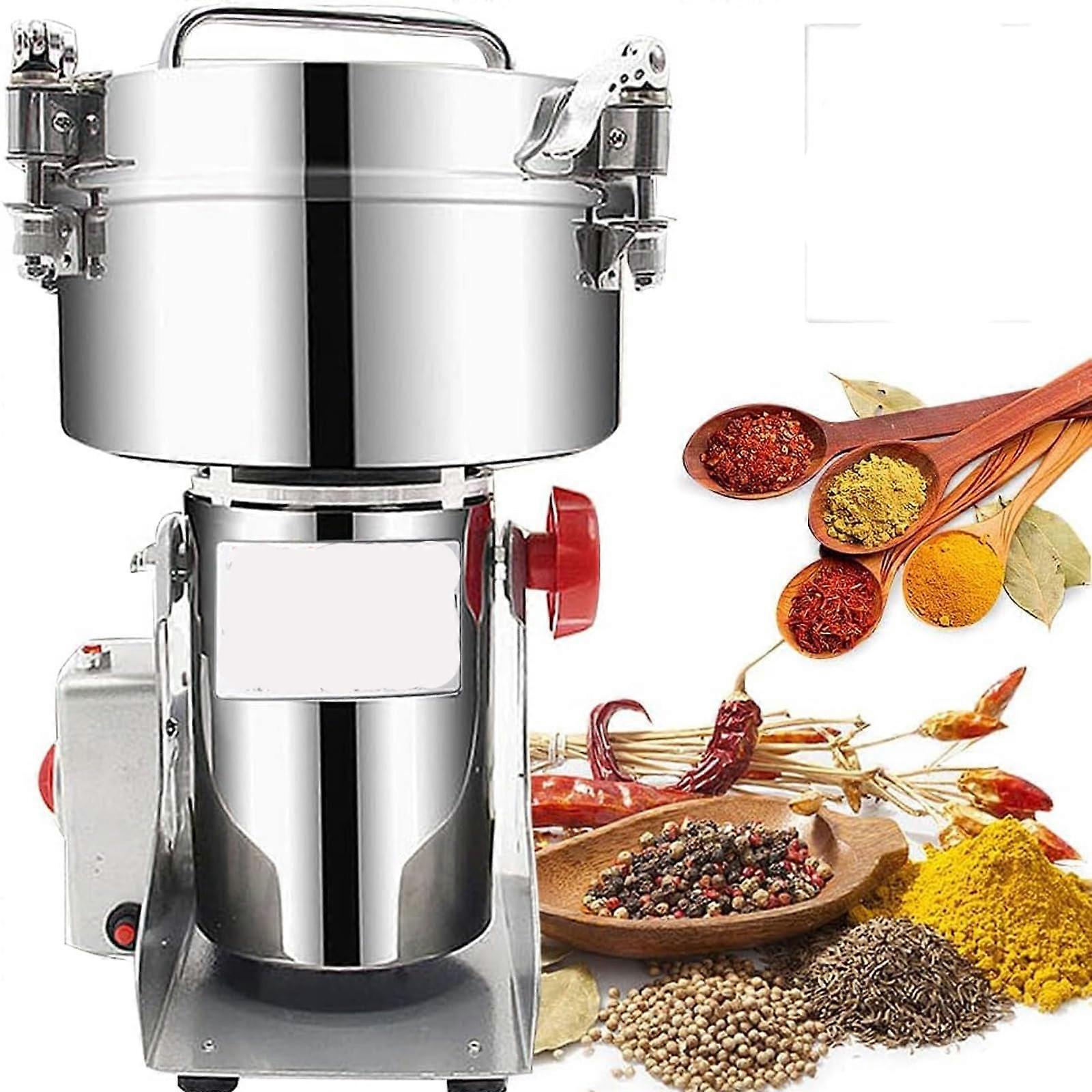 Electric Grain Grinder 800G Capacity, 3500W Motor, OpenCover Protection, Timer Control