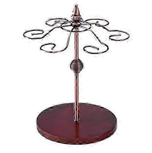 Wood Base Wine Glass Stand Racks With Hooks