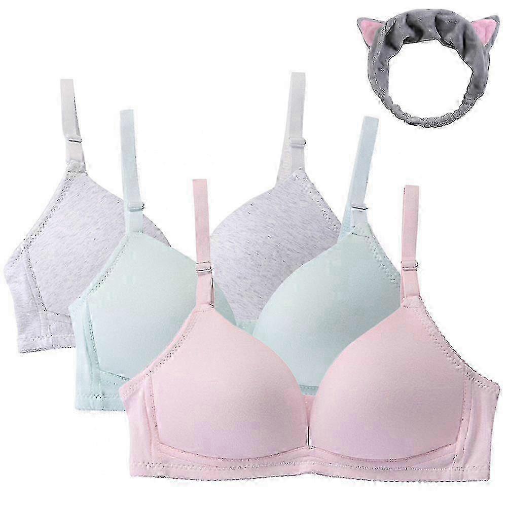 Wireless Padded Bras with Adjustable Straps Pack of 3
