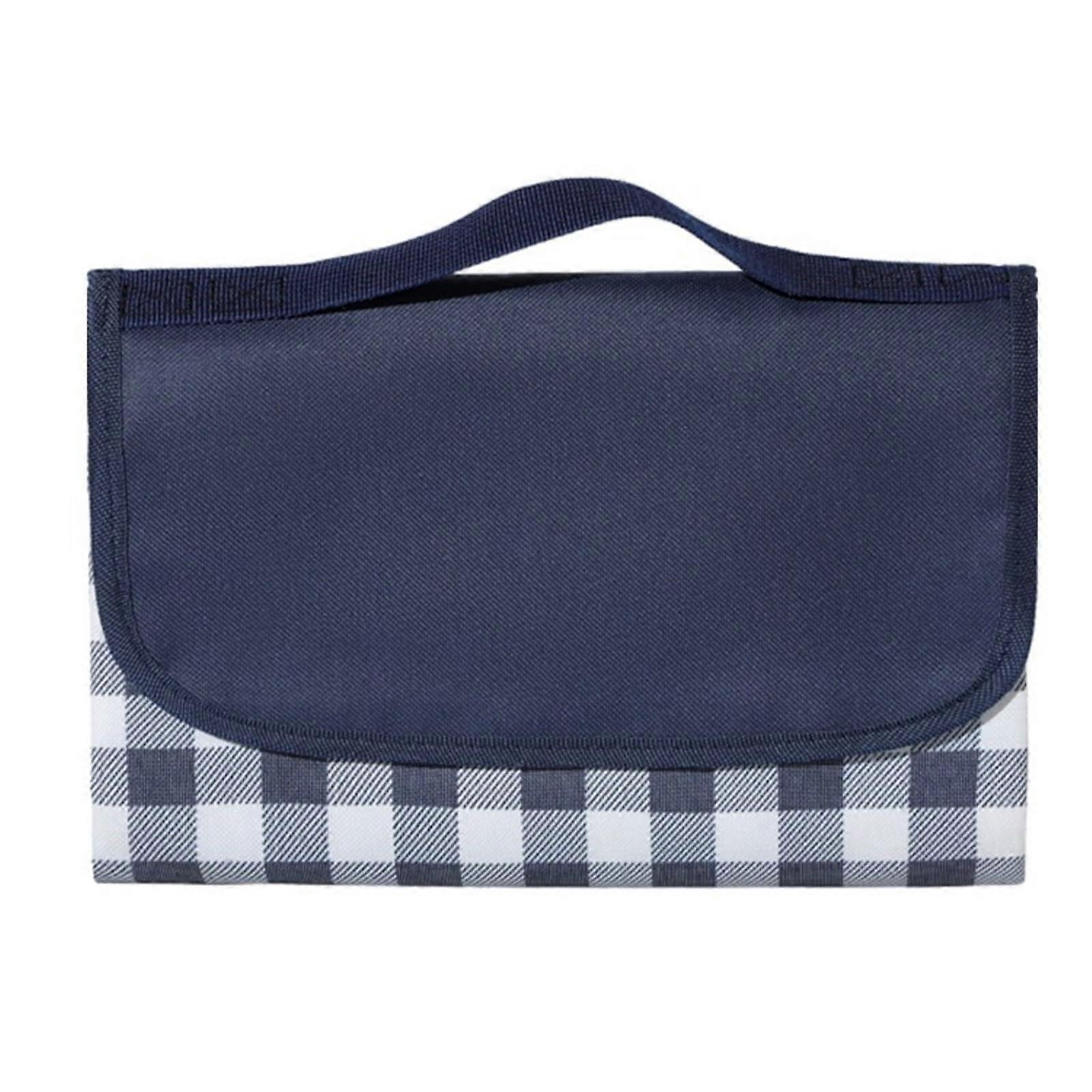 200x150CM Foldable Waterproof Picnic Mat With Carry Handle Washable Sandproof Non Slip Beach Blanket Camping Blue