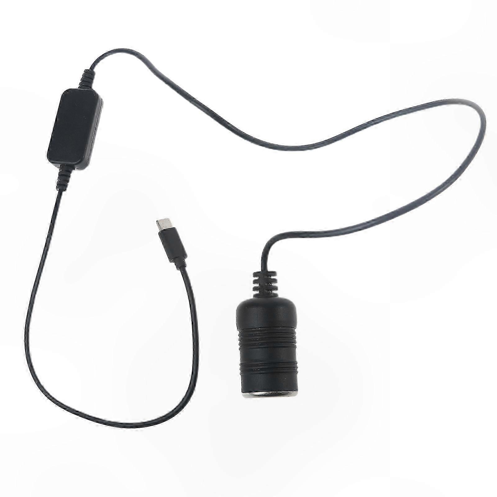 Type-C to 12V Car Socket Adapter Cable for USB C Devices