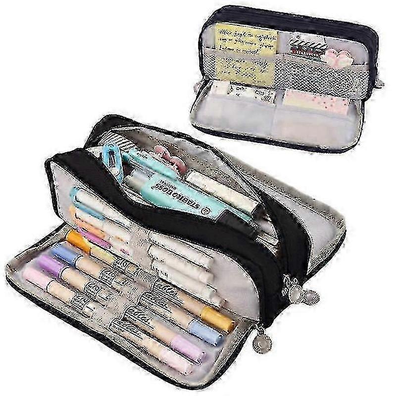 Capacity Square Pencil Case Solid Color Stationery Case