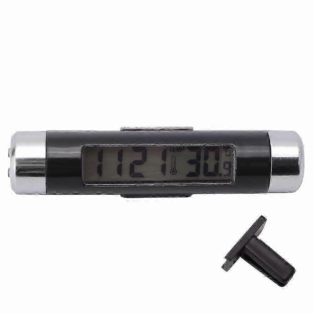 2 in 1 Car Auto Thermometer Clock Calendar LCD Display Screen