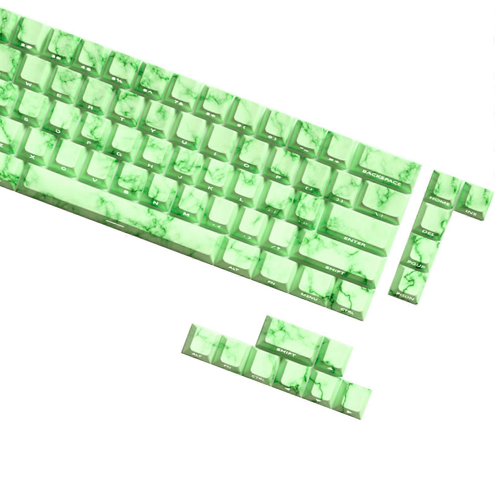 Elegant Translucents Side Print Backlit Keycap 64/74Pcs Emerald Theme Comfort Original Profile for Mechanical Keyboards Multicolor