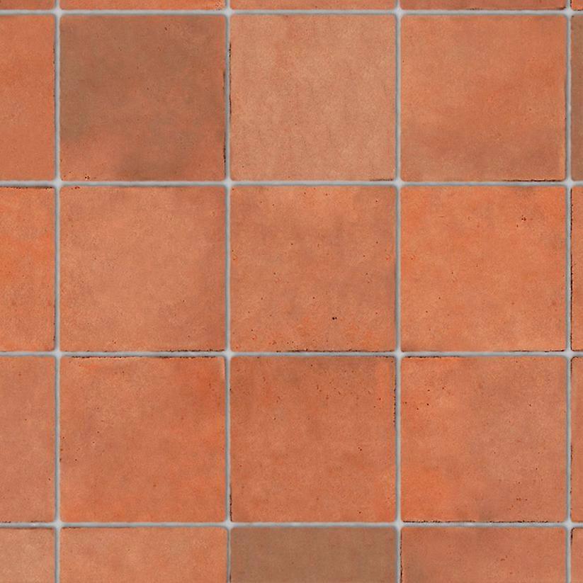 Dolls House Terracotta Effect Large Tiles Card Sheet Flooring 1:12 Scale