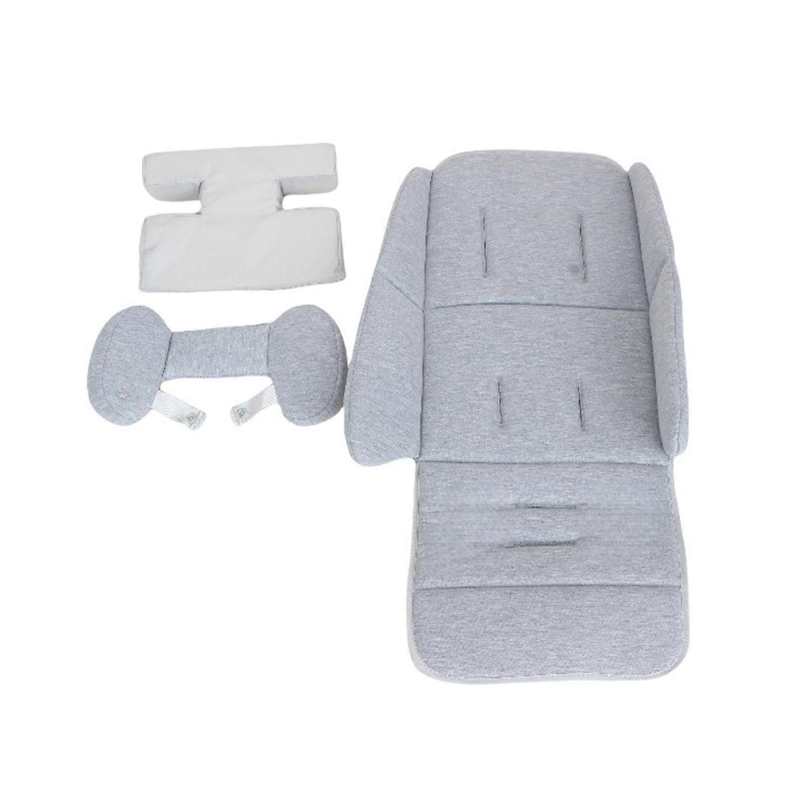 Constant Infant Pushchair Insert Nonallergenic Substance with Reinforced Head Support Washable Plan  Light Grey