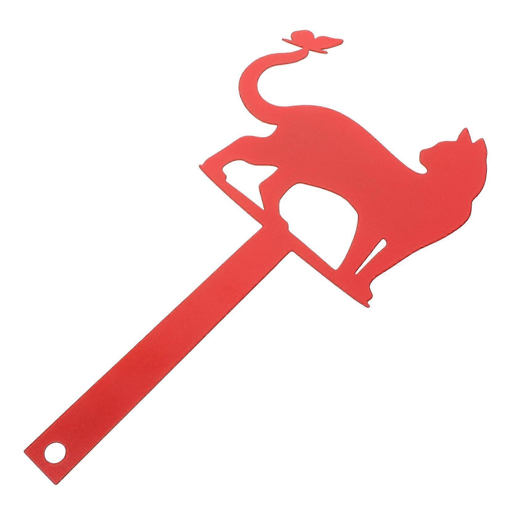 Iron Mailbox Flag with Cat Design Ornament for Garden Mailbox Outdoor Decoration