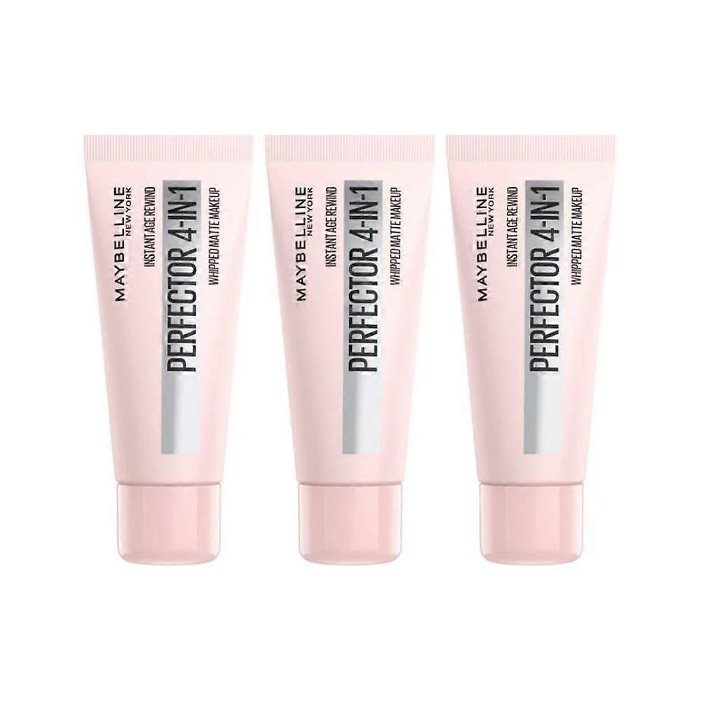 3 x メイベリン インスタント アンチ エイジ パーフェクター 4-in-1 ホイップ マット メイクアップ - 02 ライト ミディアム