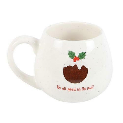 Something Different All Good In The Pud Rounded Christmas Mug